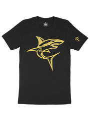 Cam'Ron Silmon Craig "YOU CAN'T DROWN A SHARK" Shark Head Tee - Black/Gold